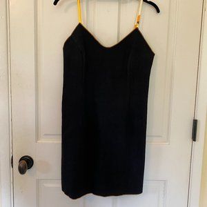 Simon Miller Black Denim Strappy Mini Dress